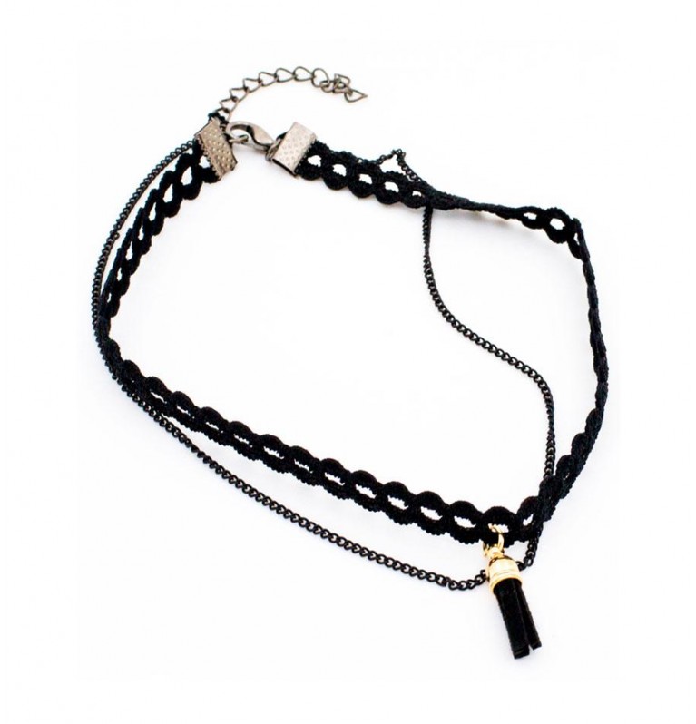 Tassel Double Layer Choker
