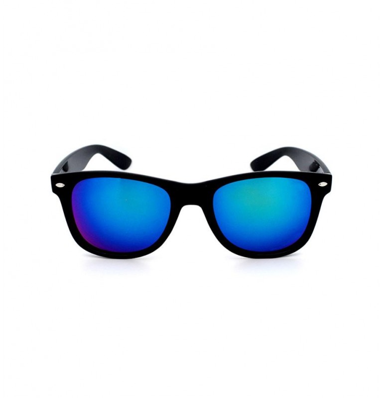 Classic Designer Sunglasses In Reflective Blue/Green