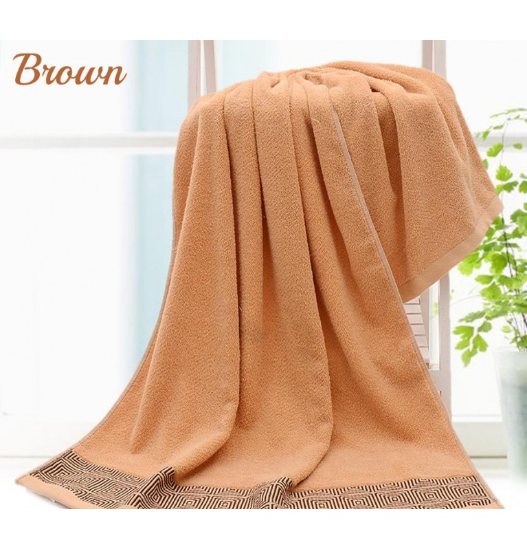 100% Pure Cotton Bath Towel - Brown