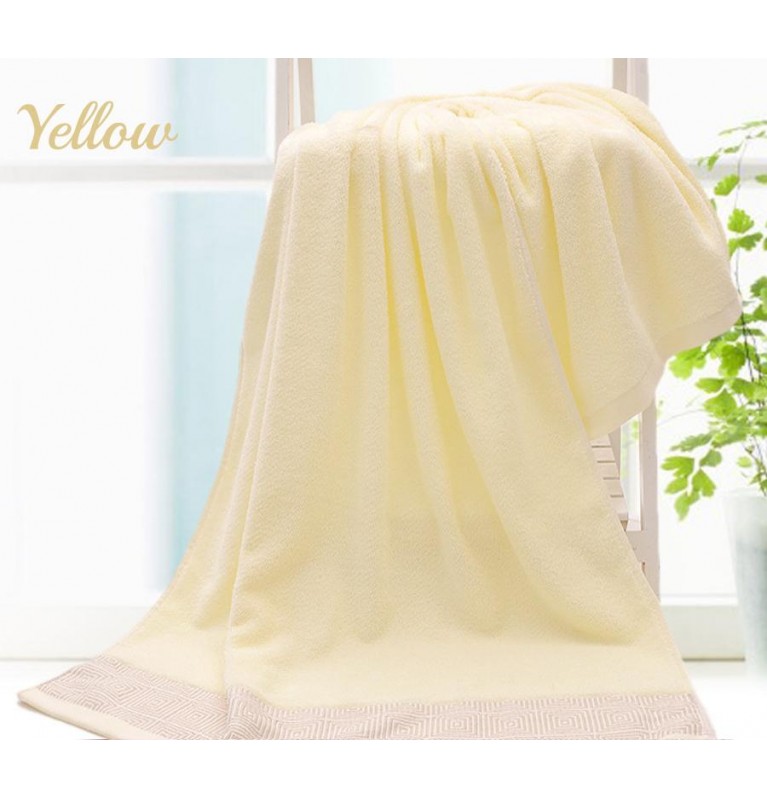 100% Pure Cotton Bath Towel - Yellow