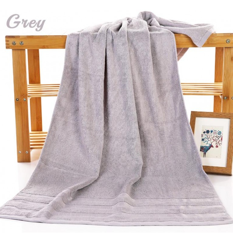 Premium Absorbent Bamboo Fiber Bath Towel in Grey
