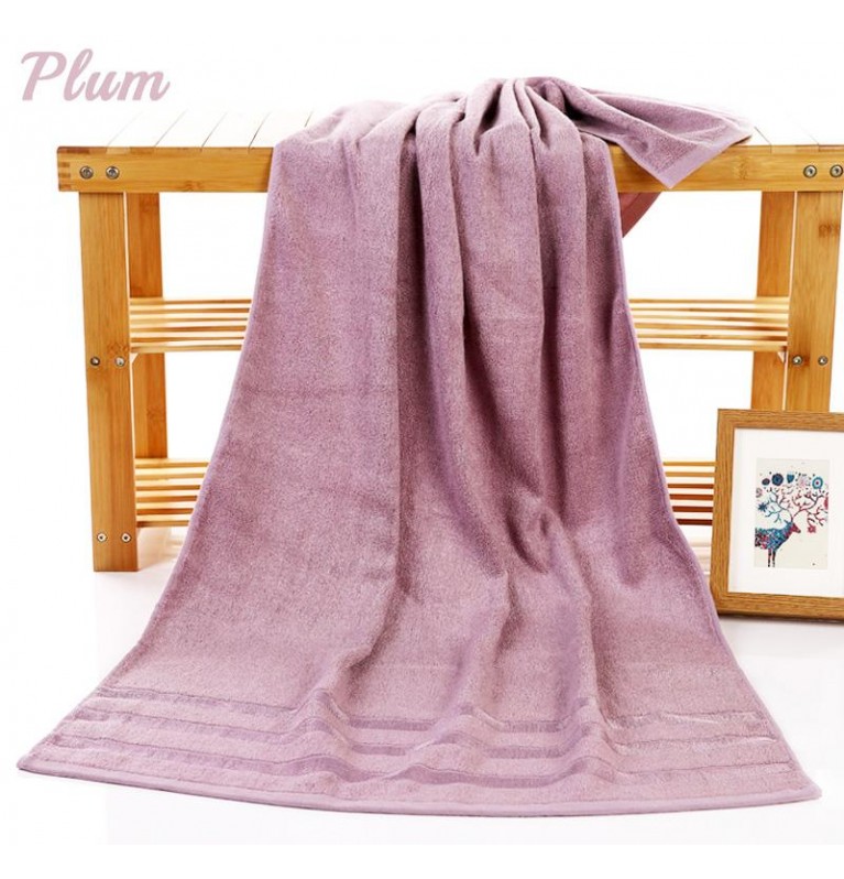 Premium Absorbent Bamboo Fiber Bath Towel in Plum