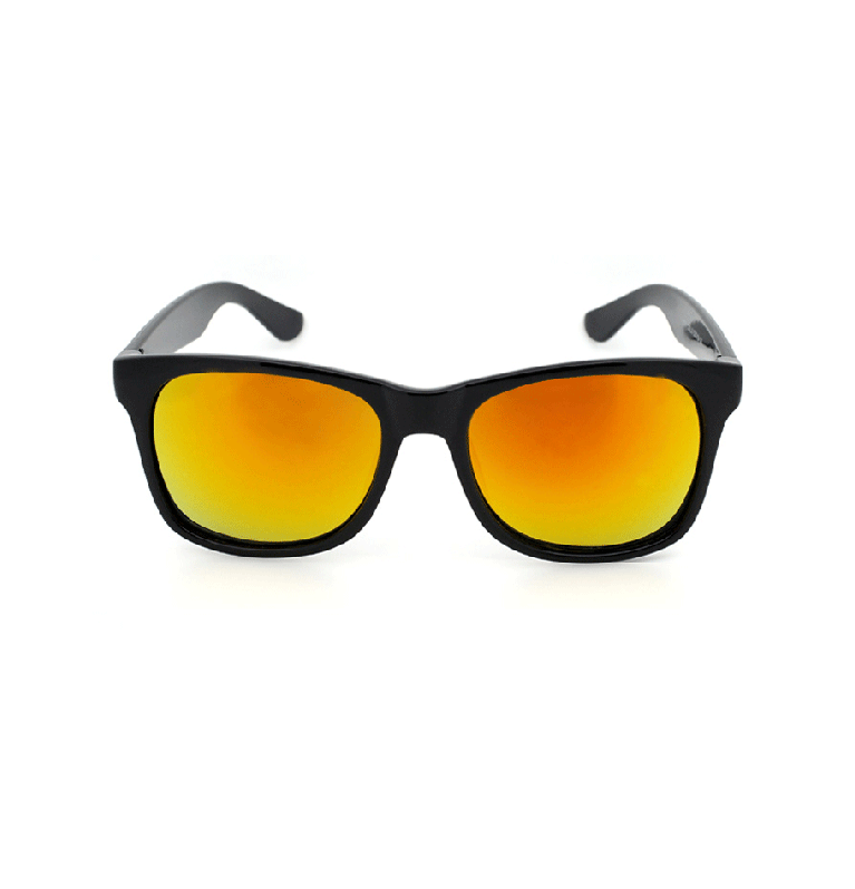 Designer Style Sunglasses in Reflective Red/Gold