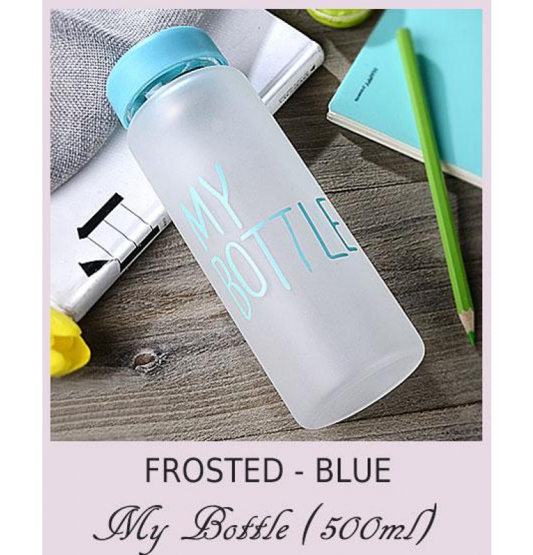 500ml My Bottle Water Bottle Frosted - Blue [Logo Printing Available]