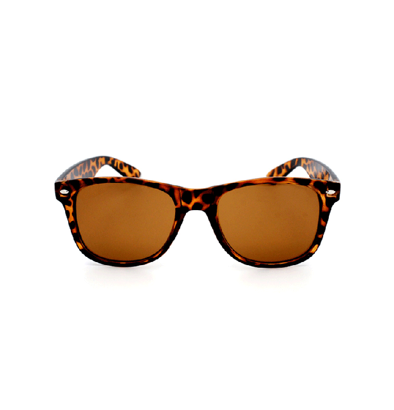 Classic Designer Sunglasses in Leopard Brown
