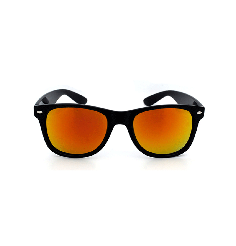Classic Designer Sunglasses In Reflective Red/Orange