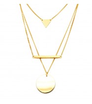 Multi-shape Layered Necklace in Gold