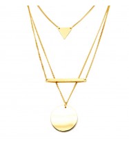 Multi-shape Layered Necklace in Gold