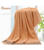 100% Pure Cotton Bath Towel - Brown