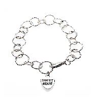 Sweetheart Link Chain Bracelet in Silver