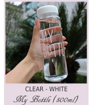 500ml My Bottle Water Bottle Clear - White [Logo Printing Available]