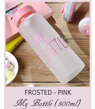 500ml My Bottle Water Bottle Frosted - Pink [Logo Printing Available]