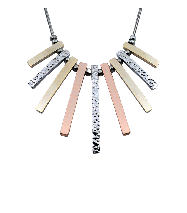 Dainty Metallic Matchstick Necklace in Silver / Gold / Rose Gold 
