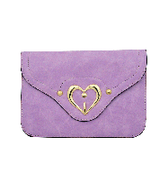 Modern Heart Mini Crossbody Bag In Lavender