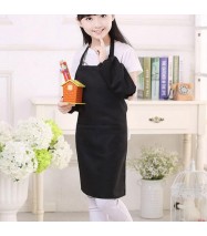 Simply Plain Colored Apron for Home or School - Kid's Size Black [Logo Printing Available]