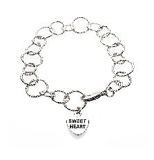 Sweetheart Link Chain Bracelet in Silver