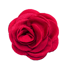 Layered Rose Hair Clip in Hot Pink
