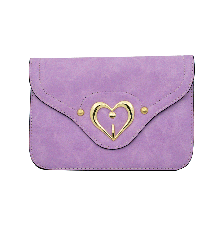Modern Heart Mini Crossbody Bag In Lavender