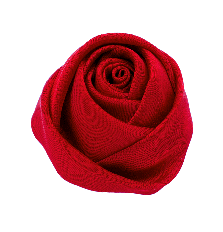 Satin Rose Hair Clip in Red