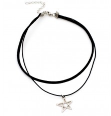 Hollow Star Double Layer Choker