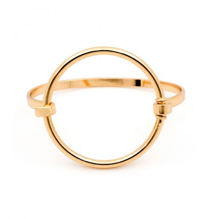 Timeless Chic Circle Cutout Bangle in Rose Gold