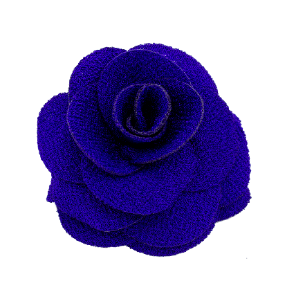 Textured Rose Hair Clip in Cobalt Blue