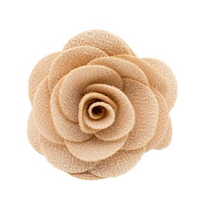 Textured Rose Hair Clip in Cream